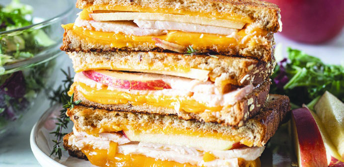 Chicken and Apple Grilled Cheese Sandwiches