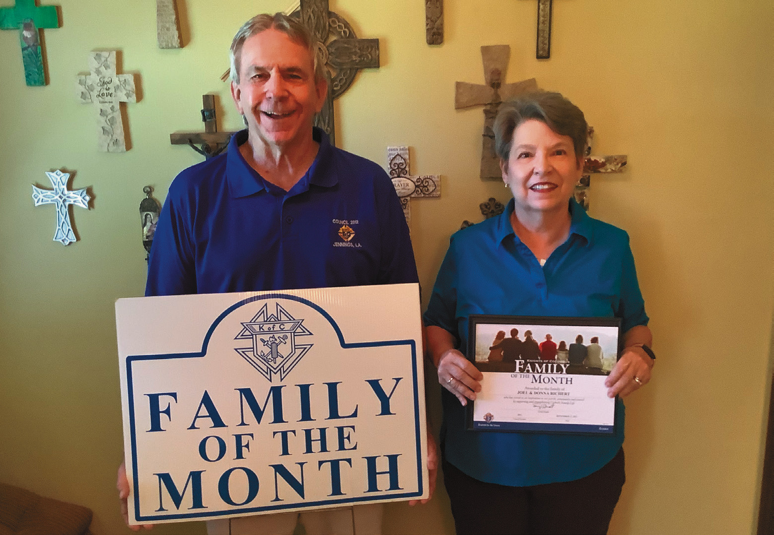 Knights of Columbus Council 2012 recognizes April’s Family of the Month