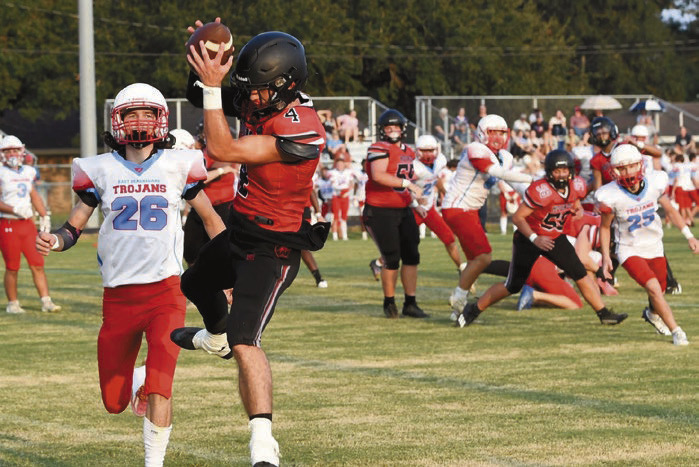 Hounds topple Trojans in scrimmage