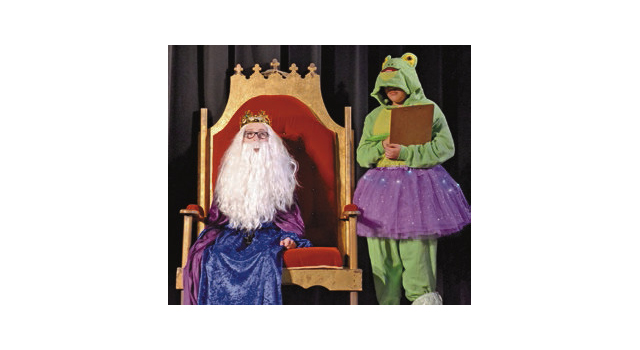 Clyde Thevis (left) and Evie Chaumont perform on the stage at the Strand Theatre. These young actors participated in the CHIPS program last year. File photo