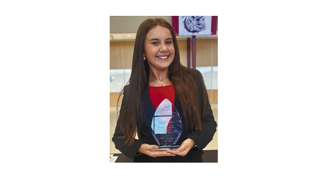 District Student of the Year Kadence Lilley of Welsh High School emceed this year’s Jeff Davis Parish School Board People of the Year honor banquet. Lilley praised district leaders and school staff for creating a “students first” environment. Submitted photo