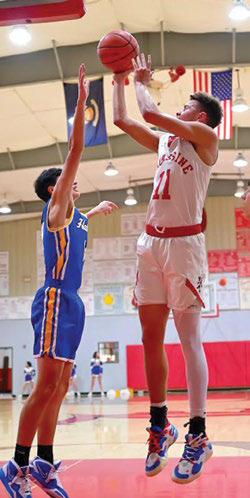 Cards scratch out another league win, 58-49, over Midland