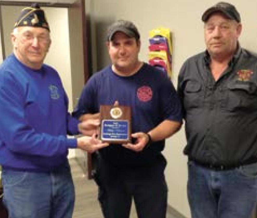 Navarre recognized as Firefighter of the Year