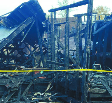 Storage building destroyed in fire