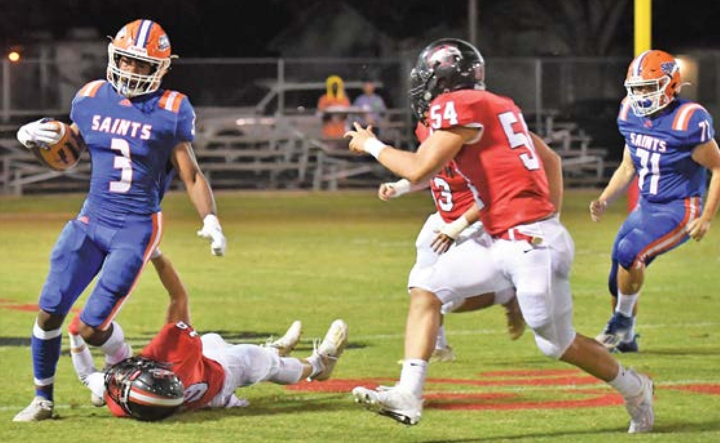 Saints, Joubert run past Greyhounds 46-19