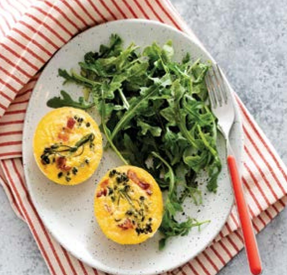 Broccolini and Bacon Egg Bites