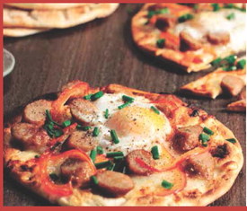 Keto Egg and Sausage Flatbread