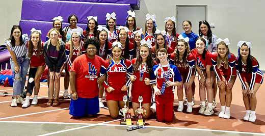 LAHS varsity cheerleaders attend LSU summer cheer camp