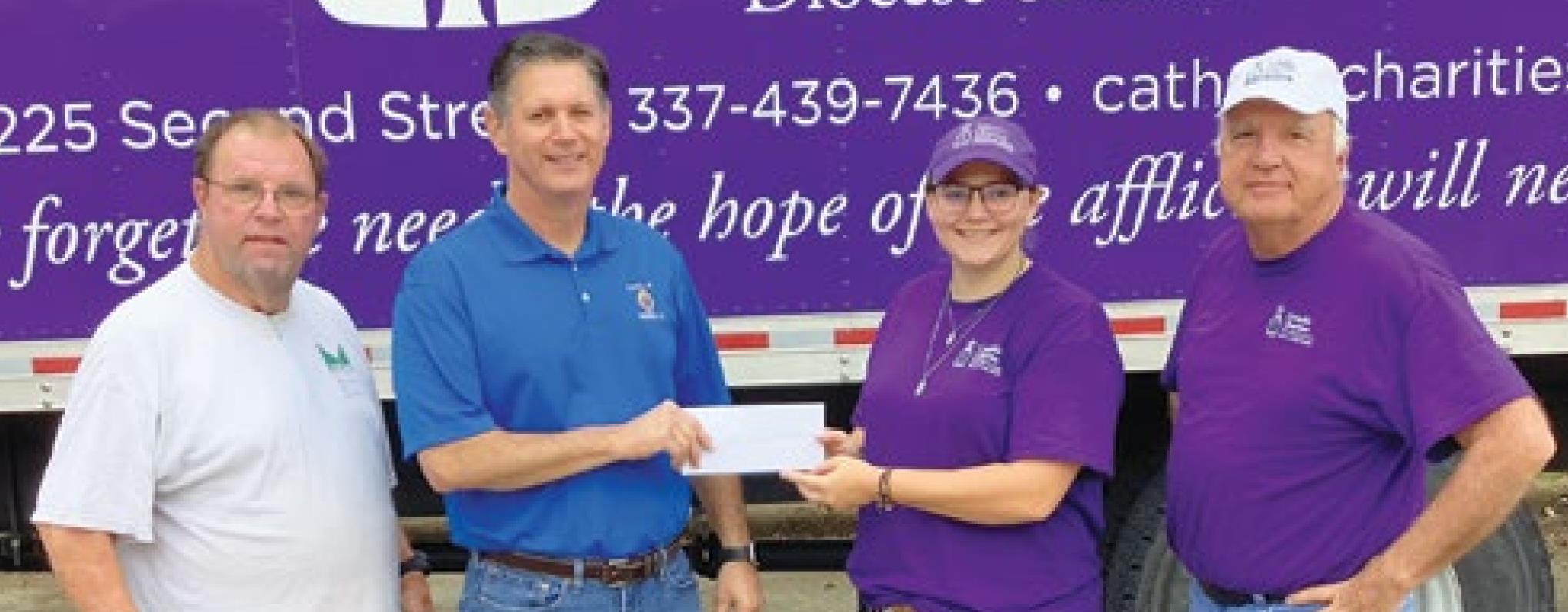 Knights of Columbus donates to Catholic Charities