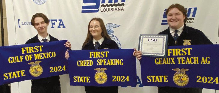 JENNINGS FFA WINS THREE-FOR-THREE