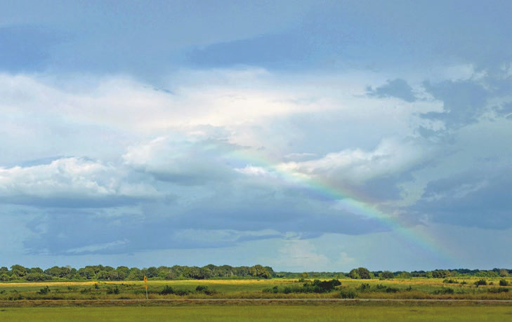 Scattered afternoon thunderstorms produced a beautiful rainbow in the skies above Roanoke this week. Rainbows represent peace, hope and renewal, as they always follow a storm, proving the worst has passed and better times are on the horizon. Daily News photo by Jenny Dennis