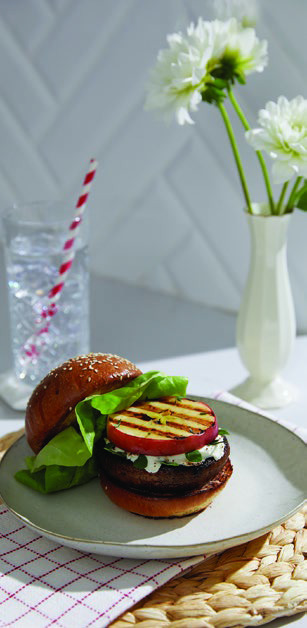 Grilled Apple Portobello “Burgers”