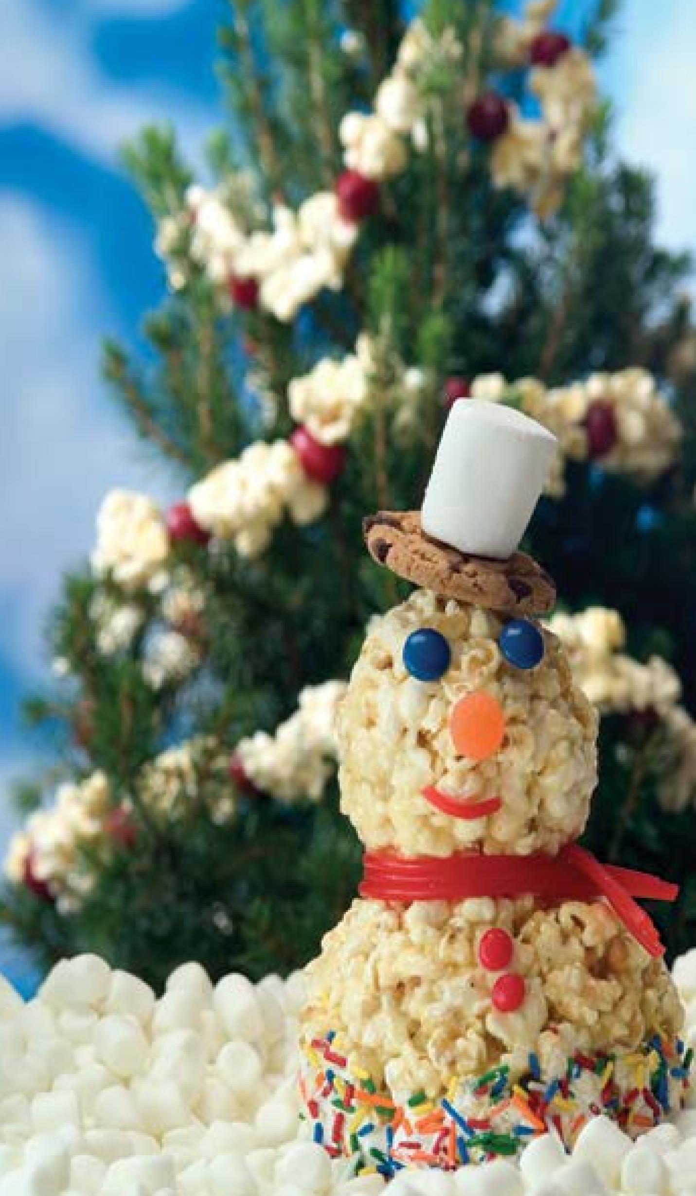 Holiday Popcorn Snowmen