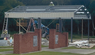 Cemetery pavilion project continues