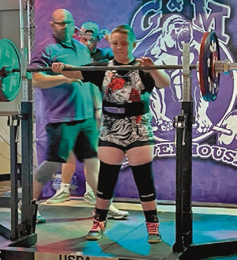 Gavyn Morvant competes at the G&amp;M Powerhouse Juniors Meet in Welsh. Gavyn has been training at the powerhouse gym for about a year.