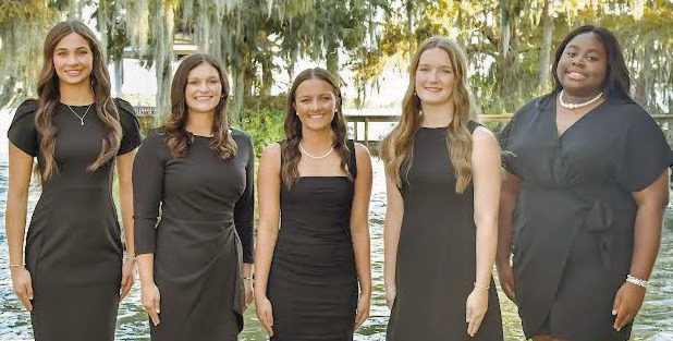 Lake Arthur High School senior maids Alivia Renee Hornsby (from left), Chloe Alysse Conner, Kynlie Danae Newsom, Caitlin Marie Thibodeaux and Fabbian Gail Boudreaux Submitted photo