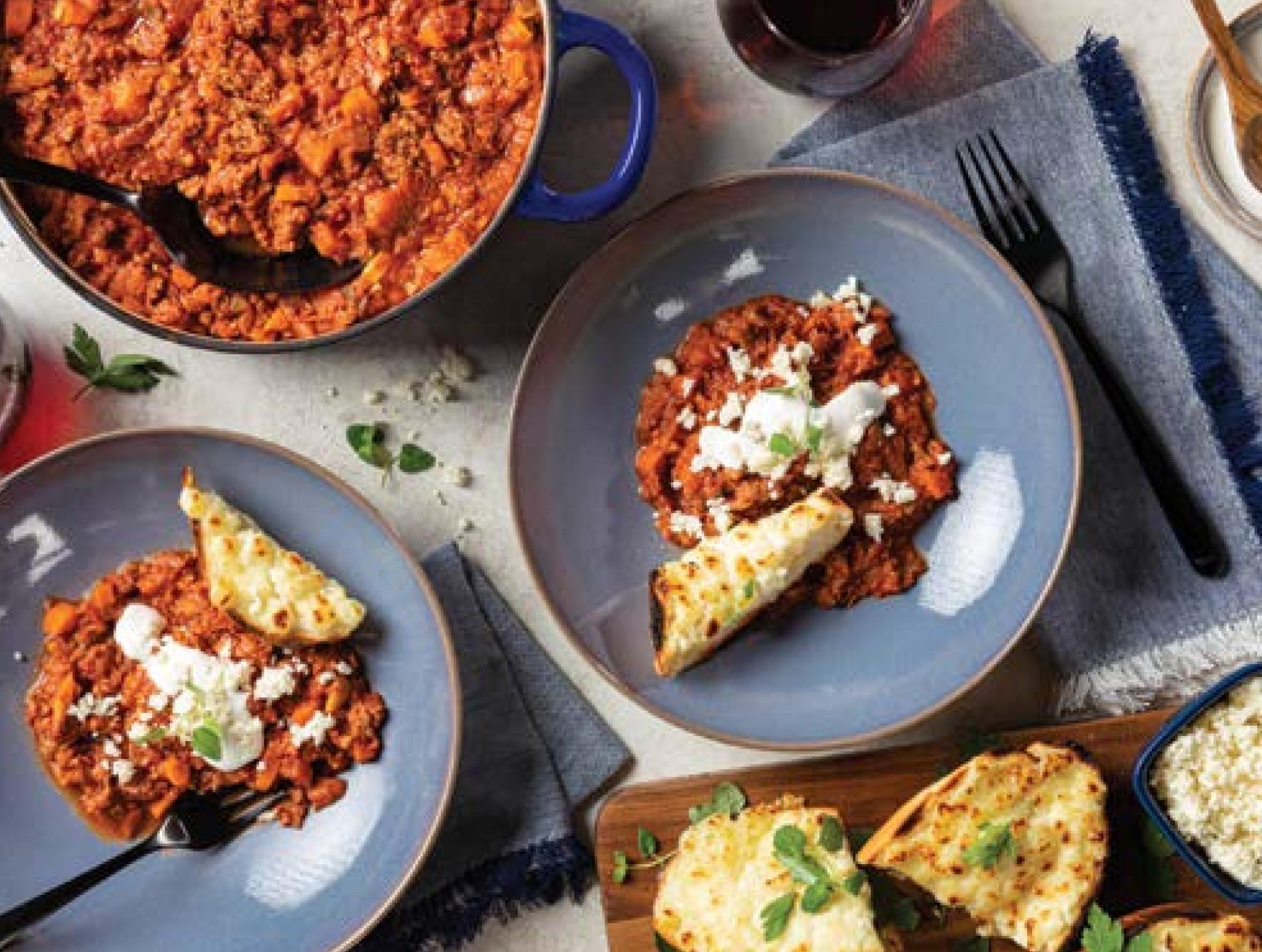 Chorizo Ragu with Cheesy Toast