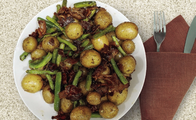Ranch Green Beans and Little Potatoes with Bacon