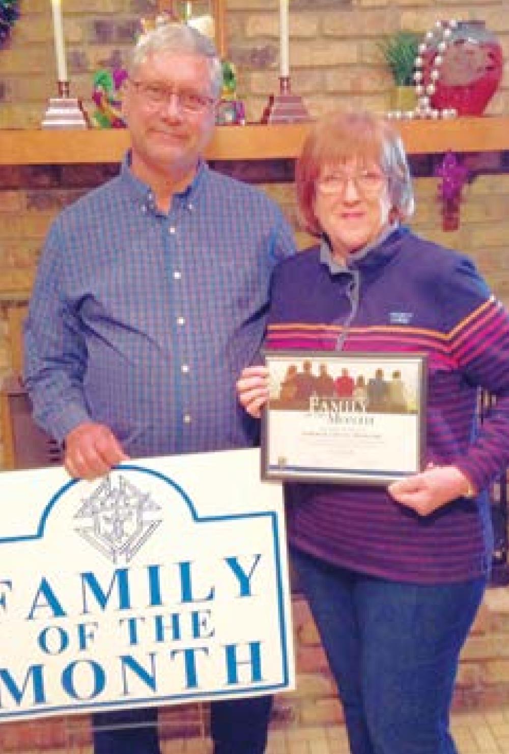 Bourgeois’ recognized as Family of the Month