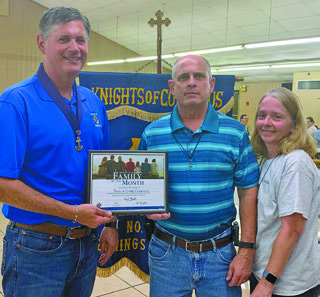 KCs honor knight, family of the month