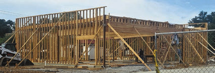 Welsh library addition taking shape