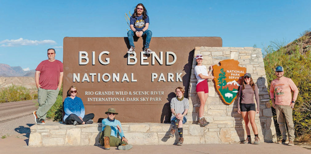 Jennings resident Megan Miller (second from left) joins fellow SOWELA Technical Community College digital arts students and instructor Eric Jessen during a four-day educational trip to Big Bend National Park, where students explored specialized astrophotography and landscape photography techniques. Submitted photos