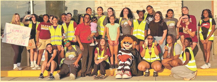 The Elton High School Lady Indians celebrate a successful fundraiser at McDonald’s in Jennings. School officials and athletes thanked the community for stepping up and supporting the program. The team received 20% of all sales from a preset time the night of the event. Submitted photo