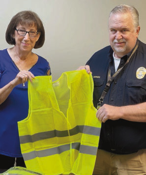 Reflector vests donated for bicyclists