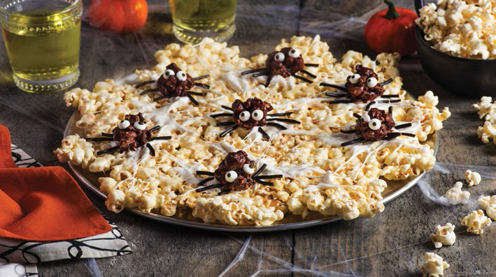 Spooky Popcorn Spider Web