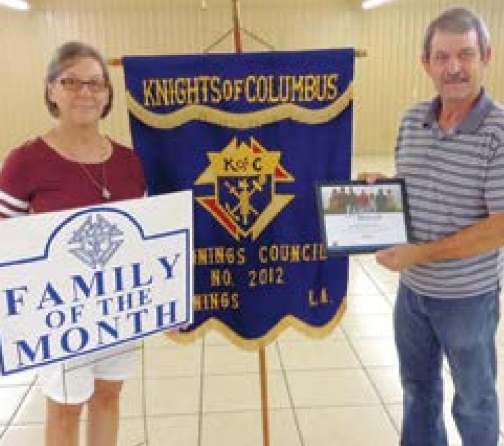 Lejeunes recognized as Family of the Month