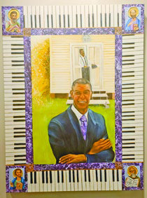 Pastor Walter August Jr. was immortalized by artist Tony Mayard for his cultural advocacy work. Daily News photo by Erin Hargrave