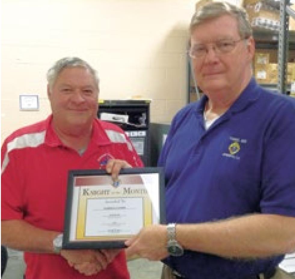 Landry named May Knight of the Month