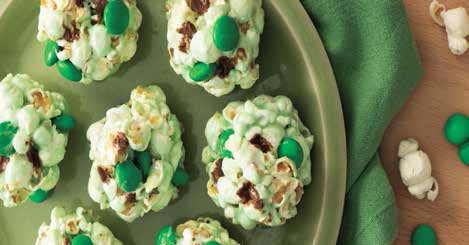 Minty Green Popcorn Clusters