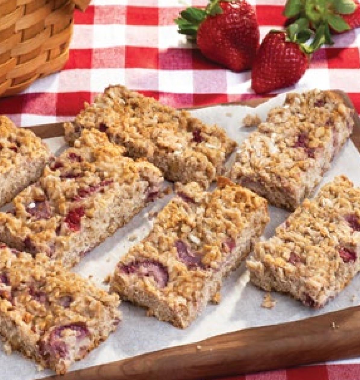 Pine Nut Strawberry Rice Bars