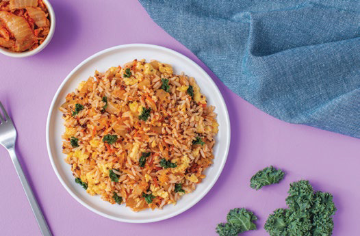 Kale and Kimchi “Fried” Rice