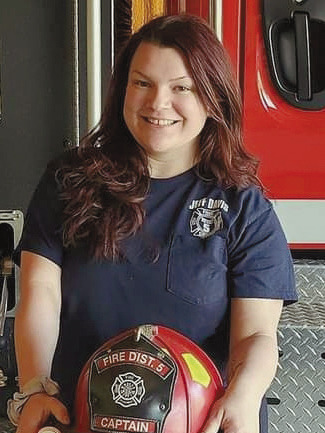 Female fire captain checks in