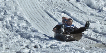 Residents enjoy outdoor snow activities