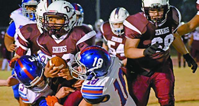 Junior high football action