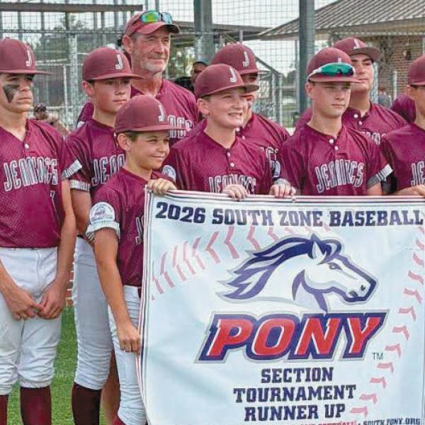The Jennings Pony Baseball Team had a good showing at the recent tournament in Ragley. The team finished as the 2026 South Zone Baseball Section Tournament Runner-Up, advancing to compete in Youngsville. Submitted photo
