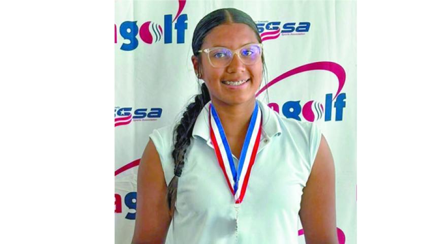 Elton High School student Jocelyn Ahshapanek recently placed second at the USSSA Golf Governor’s Games in Alexandria. Ahshapanek has now qualified for the 2026 Notah Begay III Junior Golf National Championship in September. Submitted photo