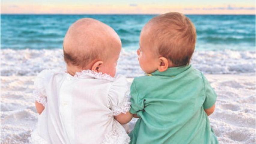 Four-and-a-half-month-old twins Amelia Jolie (left) and James Dallas Guidry enjoy the last moments of summer before the fall season begins. The cute little beach bums are the children of Caleb and Allison Guidry and the grandchildren of Lloyd and Julie Woodcock, Dana Richard and Eddie Guidry. Submitted photo