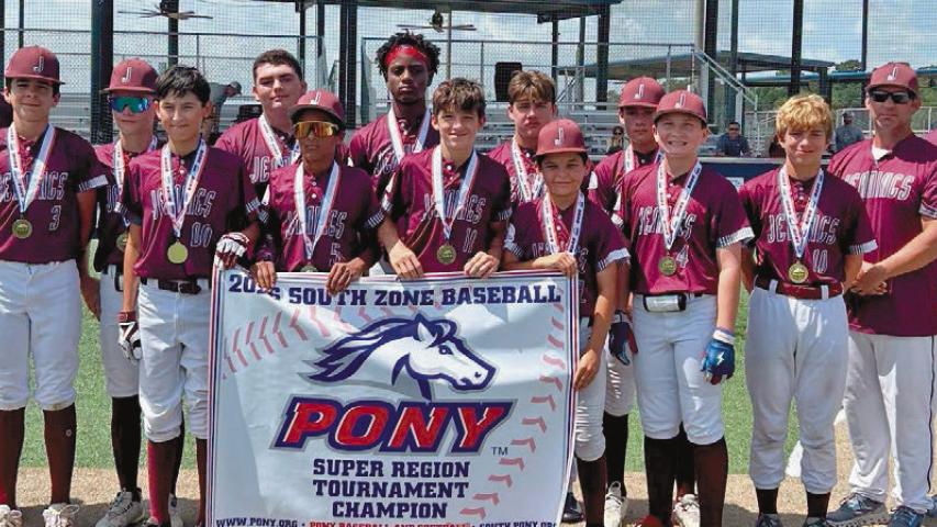 Jennings Pony 14U Baseball Team was recently crowned the 2026 South Zone Super Region Tournament Champions. The baseballers are now preparing for the South Zone Championship in Youngsville on July 22. Submitted photo