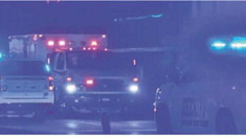 Local and state law enforcement secure the scene of an accident Friday night. Jeffery Chretien was struck by a motorist while walking on La. 26. Daily News photo by Erin Hargrave