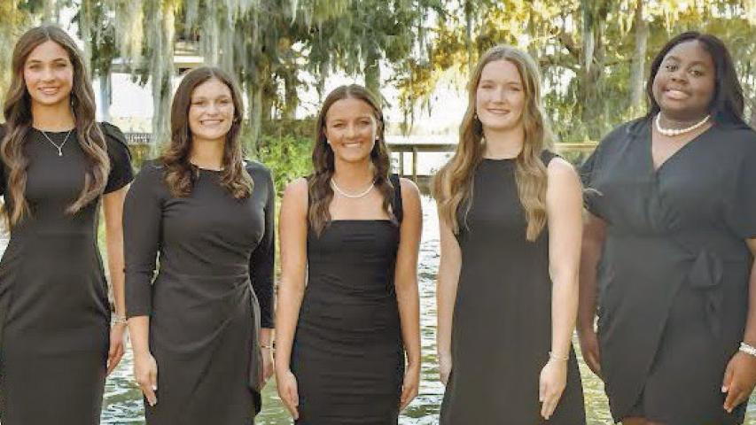 Lake Arthur High School senior maids Alivia Renee Hornsby (from left), Chloe Alysse Conner, Kynlie Danae Newsom, Caitlin Marie Thibodeaux and Fabbian Gail Boudreaux Submitted photo