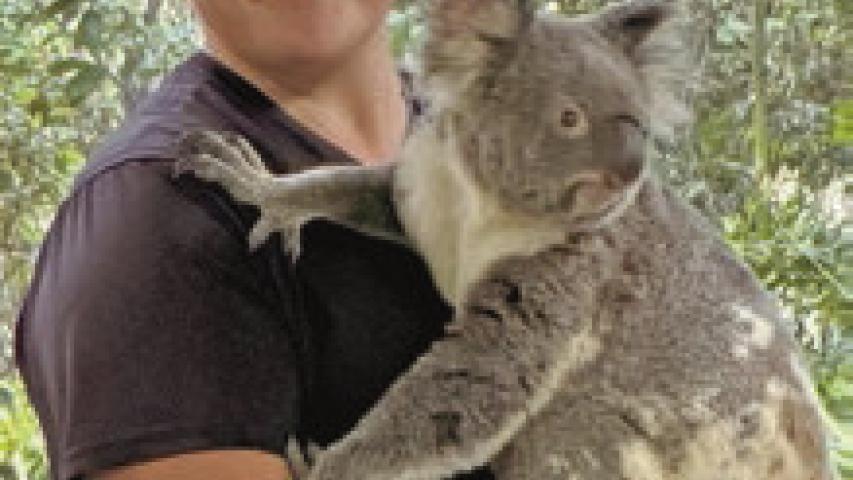 Jennings High School alum and softball hard hitter Emma Venable completed a lifelong dream of holding a koala during a recent trip to Australia. Venable’s reputation and talents in the sports world afforded her the opportunity to play softball down under for an American team. Submitted photo